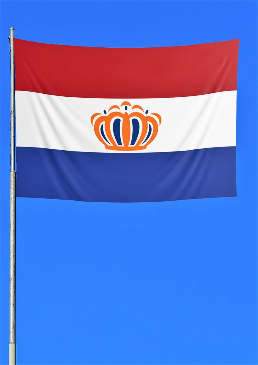 Vlag Koningsdag 150 x 100 | Nederlandse vlag | Koningsdag | Kroon Oranje | Kings Day | Nederland